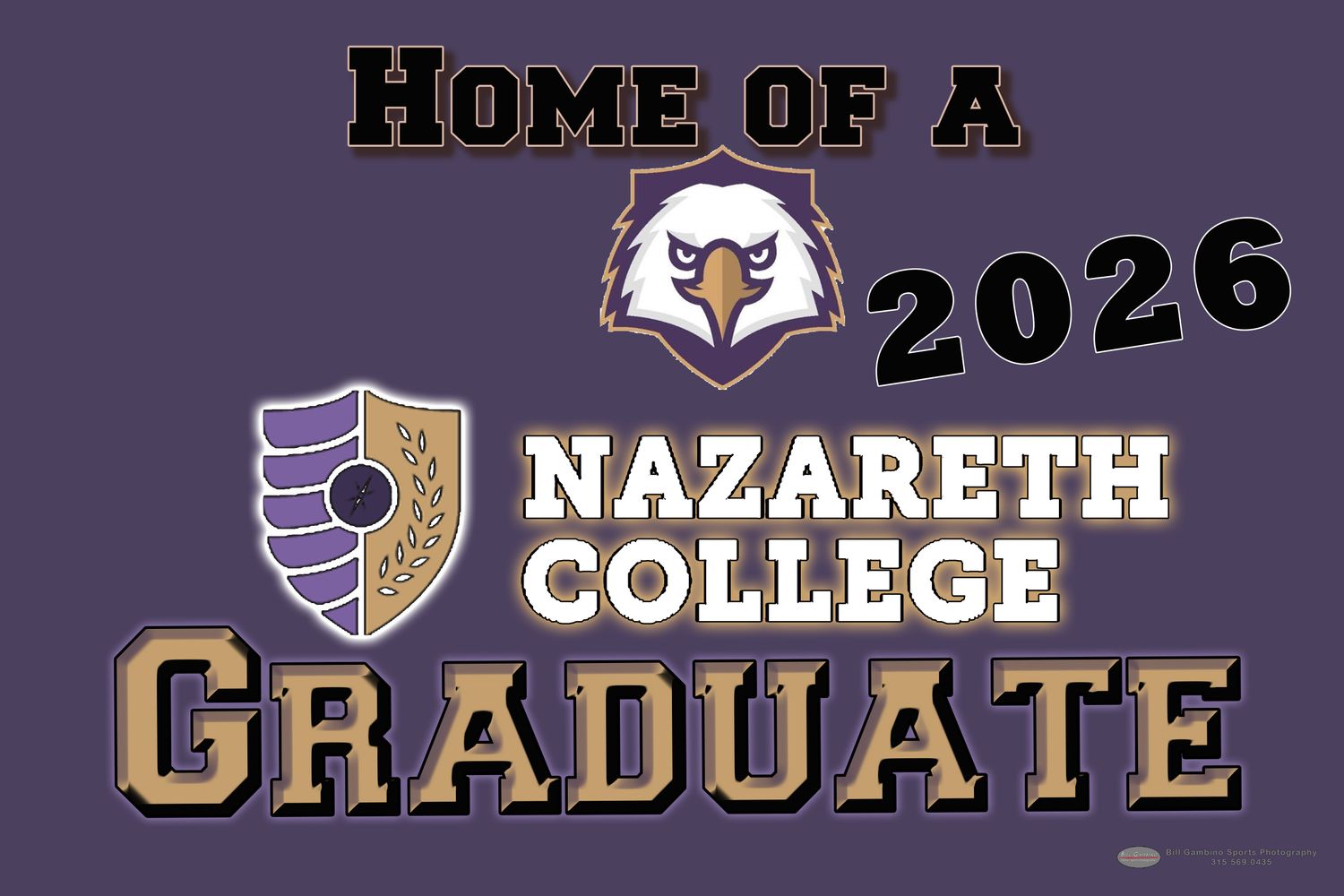 Nazareth College Graduate Lawn Sign