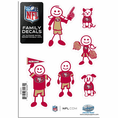 San Francisco 49ers Family Decal Set Small