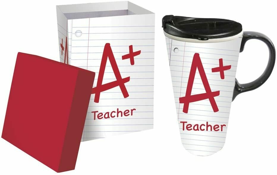 A+ Teacher Notebook Paper Ceramic 17 oz. Perfect Cup