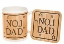 No. 1 Dad Mug & Coaster Set