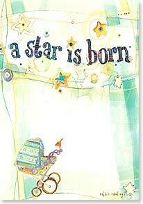 A Star is Born Baby Congratulations Card