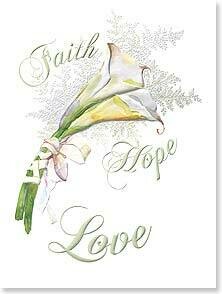 Faith Hope Love Wedding Congratulations Card