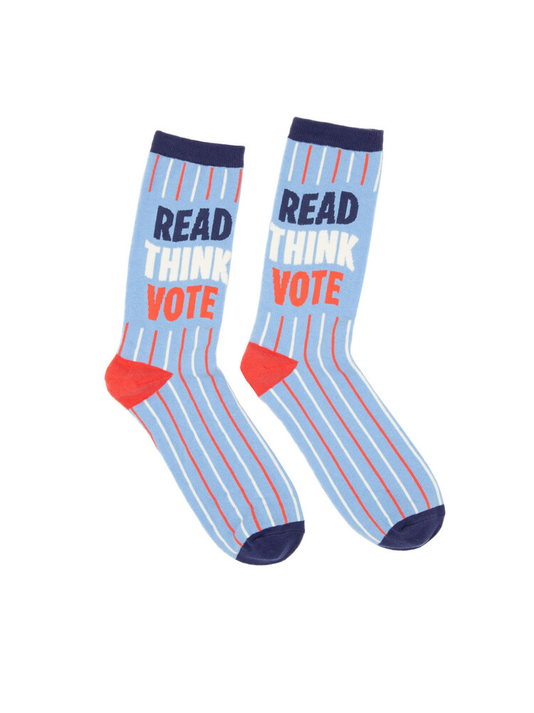 Read Think Vote Socks Large