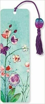Fuchsia Blooms Beaded Bookmark