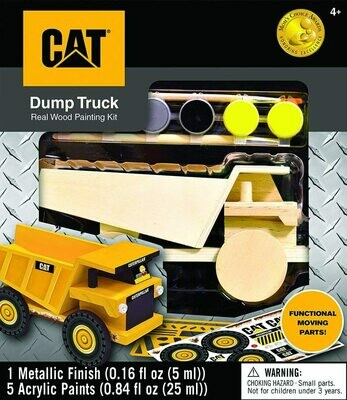 CAT Real Wood Acrylic Paint & Craft Kit, Dump Truck