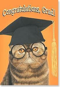 Graduation Card: Hope today finds your feline fabulous and purrfectly proud!