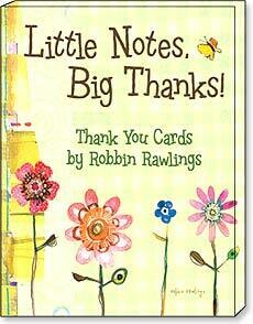 Boxed Greeted Note Cards 3 each of 4 designs: Little Notes, Big Thanks by Robbin Rawlings