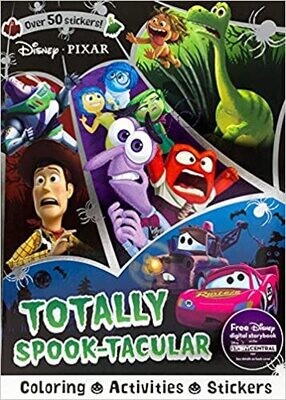 Disney Pixar Totally Spook-Tacular (Sticker Scenes & Coloring Book) Paperback