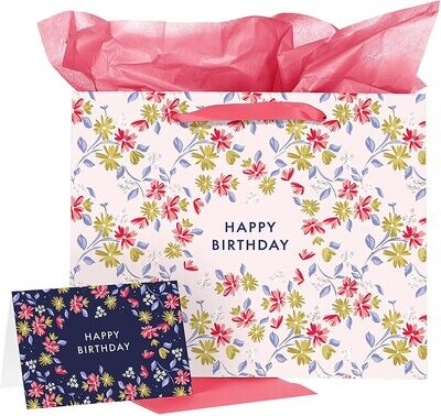 Gift Bag with Card Large Landscape Happy Birthday