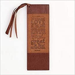 Brown Faux Leather Bookmark | Steadfast Love - Lamentations 3:22