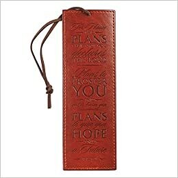 For I Know The Plans Brown Bookmark - Jeremiah 29:11