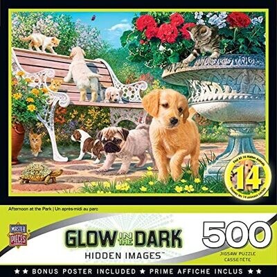MasterPieces Afternoon in the Dark Hidden Images (Glow in the Dark) 500 Pc Puzzle