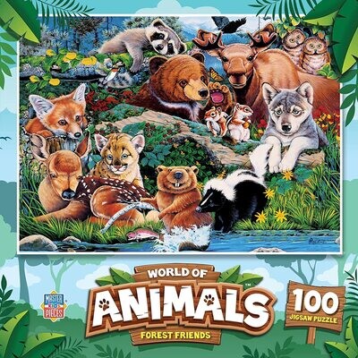 World of Animals "Forest Friends" 100 Piece Jigsaw Puzzle