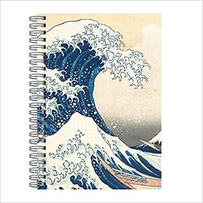 Hokusai Great Wave Wire-O Journal 6 X 8.5"
