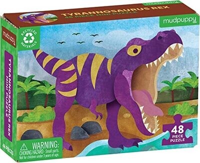 Tyrannosaurus Rex Mini Puzzle, 48 Pieces, 8” x 5.75”