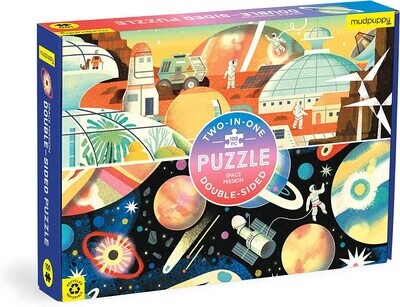 100-PIECE PUZZLE: The Space Mission Above & Below 100 Piece Double-Sided Puzzle