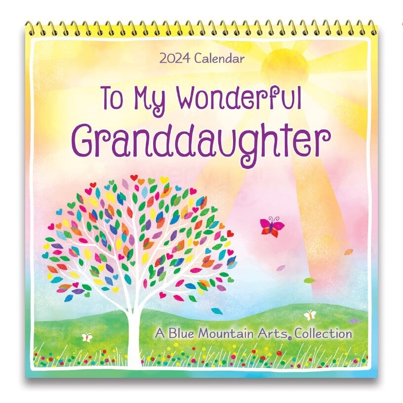To My Wonderful Granddaughter (2024 Calendar) 7.5-x-7.5 inches