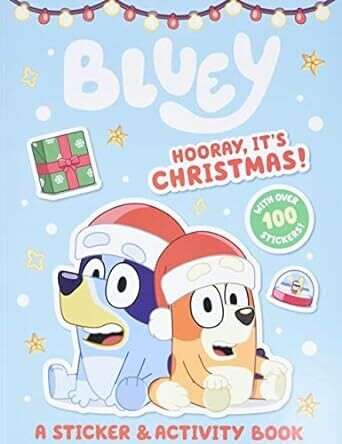 Bluey: Hooray, It's Christmas!: A Sticker & Activity Book Paperback