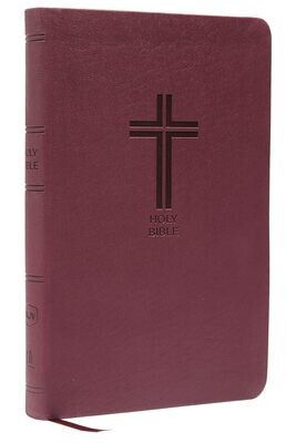 NKJV, Value Thinline Bible, Burgundy Leathersoft, Red Letter, Comfort Print: Holy Bible, New King James Version Imitation Leather