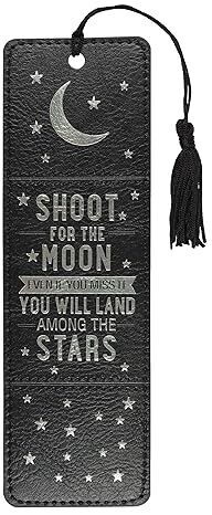 Shoot for the Moon Artisan Bookmark Leather Bound