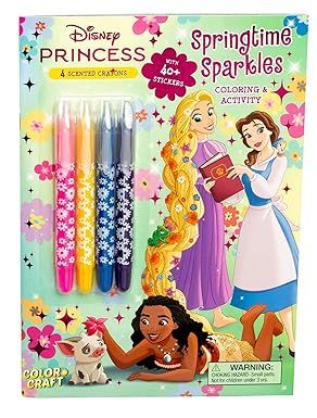 Disney Princess: Springtime Sparkles (Color &amp; Activity with Twistable Crayons) Paperback – by Maggie Fischer