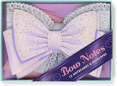 Chronicle Books Bow Notes - 12 Die-Cut Notecards and Envelopes