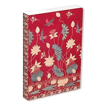 Journal Sarong Buketan with Lotuses, Lined Paperback: Blank Lined 144 Page A5 Notebook (JRNL)