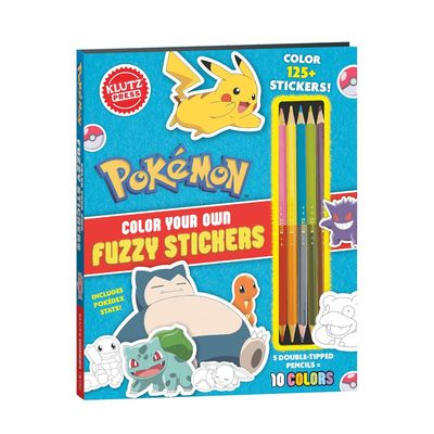Pokémon Color Your Own Fuzzy Stickers (Hardcover)
