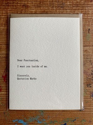 Dear Punctuation Card