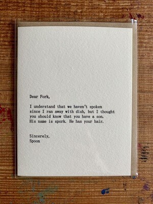 Dear Fork Card