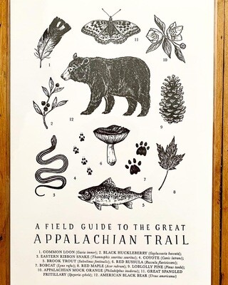 A Field Guide To The Great Appalachian Trail Print