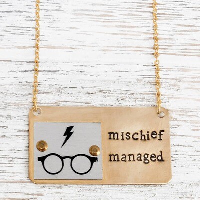 Mischief Managed Necklace - Gold