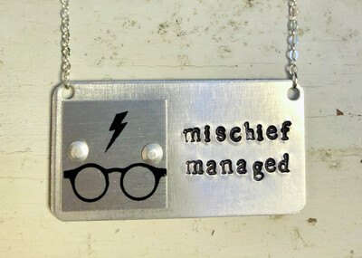 Mischief Managed Necklace - Silver 