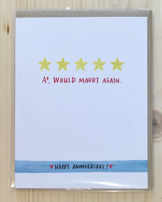 Five Star Anniversary Card