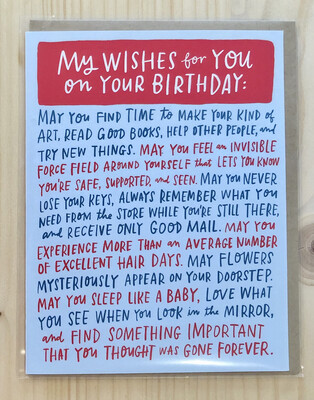 Wishes For Your Bday Card