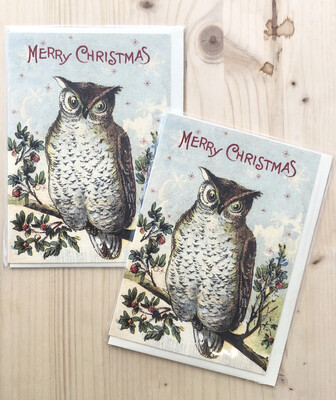 Merry Christmas Owl Card