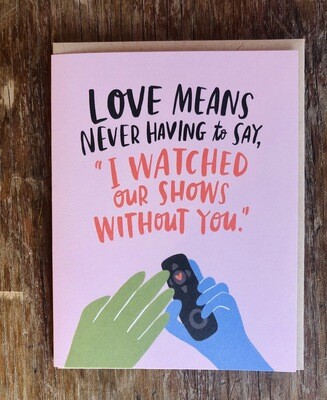Love Means Card