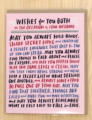 Wishes For Your Wedding Card