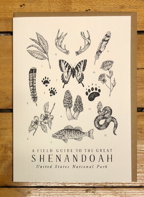 A Field Guide To The Great Shenandoah National Park Card