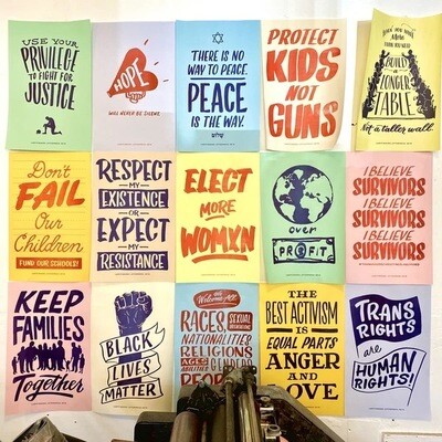 Protest Posters (Set Of 15)