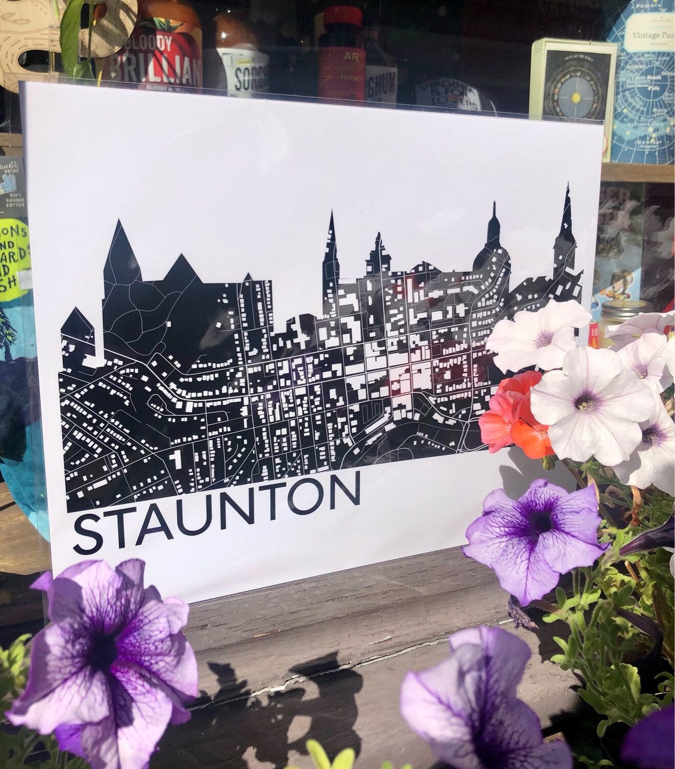 Staunton Skyline Map Print