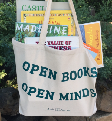 Open Books Open Minds Tote Bag