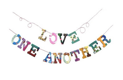 Book Board Love One Another Garland