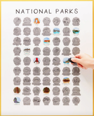 National Park Bucket List Scratch Off Map