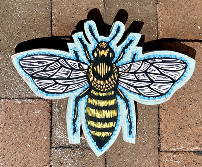 Wooden Honey Bee Wall Art