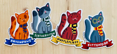 Magic House Cat Stickers (You've Got Options!)