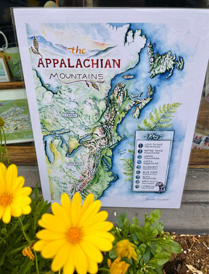 Appalachian Mountains Map Print