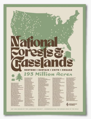 National Forests and Grasslands Poster Print