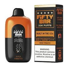 5% FIFTY BAR 20K PUFFS GOLD TOBACCO