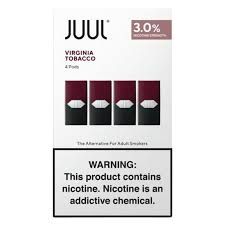 JUUL 4/PACK PODS VIRGINIA TOBACCO 3%